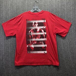 Vintage Nike Jordan Shirt Mens Large Red Made USA Jumpman Graphic Tee 90s